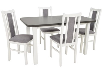 ZESTAW stół LAMINOWANY 80x140/180cm + 4 krzesła