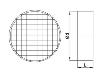 Окончание соединителя с сеткой, диаметр фланца 160 ILSN