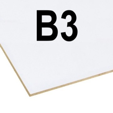 ПЛИТА ХДФ 3мм БЕЛАЯ 2 СТОРОНЫ. ФОРМАТ B3 350x500