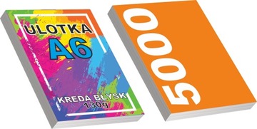 ULOTKI dwustronne A6 Ulotka KREDA BŁYSK 5000 sztuk