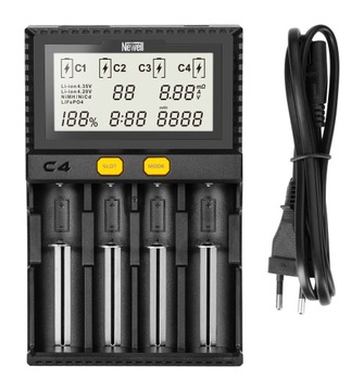 Интеллектуальное зарядное устройство для литий-ионных аккумуляторов Newell C4 18650 AA AAA