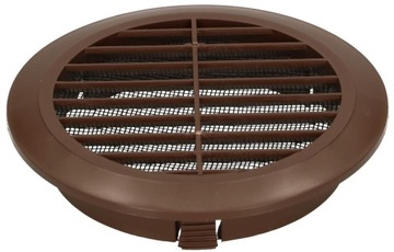 KRATKA WENTYLACYJNA 100 MM BRĄZOWA OKRĄGŁA OSŁONA