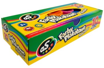 Краски для школьных плакатов, 10 цветов, 20 мл Astra