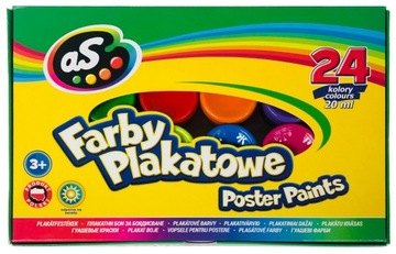 Farby plakatowe AS 24 kolory - 20 ml