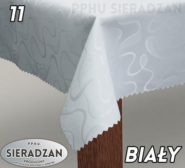 Скатерть устойчивая к пятнам - БЕЛАЯ, КРЕМОВАЯ - УЗОРЫ 120 X 400