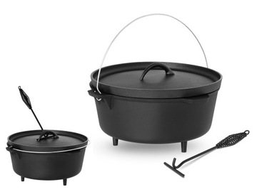 KOCIOŁEK ŻELIWNY GARNEK DO OGNISKA 10,75L