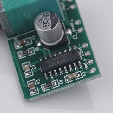 Аудиоусилитель PAM8403 мощностью 2x3 Вт с потенциометром