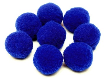POMPONY puszyste 2,5 cm 10 sztuk lazur