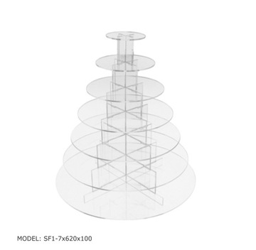 Stojak Piętrowy, Kołowy z PLEXI na galanterię 67cm