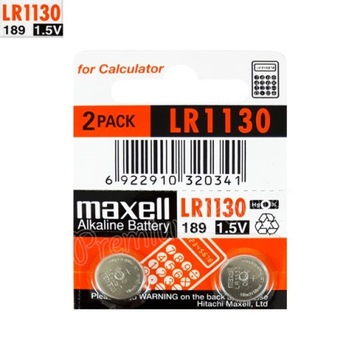 BATERIA BATERIE Maxell LR54 LR1130 189 RW89 2szt