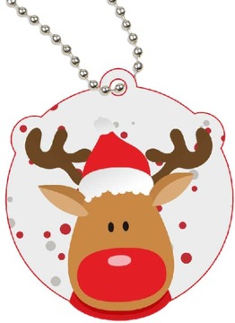 ODBLASKOWA ZAWIESZKA RENIFER BRELOK ODBLASK