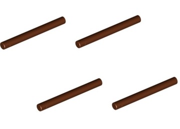 LEGO Ostrze Pręt 4L brązowy 4262974 30374 - 4 szt