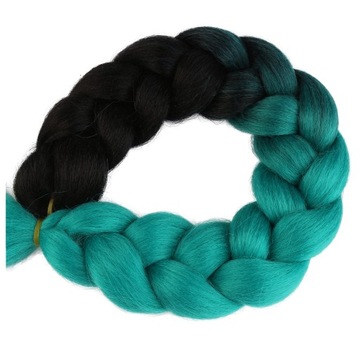 Włosy SYNTETYCZNE do warkoczyków KOLOROWE warkoczyki DOCZEPIANE WŁOSY ombre