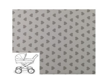 Prześcieradło do wózka JERSEY DRUK 35x75serce OLKA