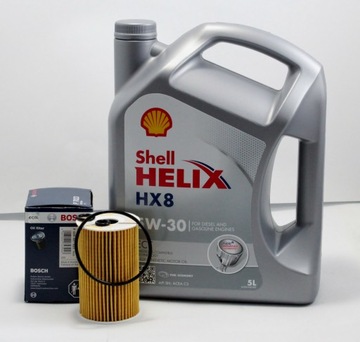 FILTR BOSCH+ OLEJ 5W30 5L VW PASSAT B6 B7 2.0TDI