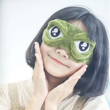 FROG Eye MASK для спящей лягушки Повязка на голову зеленая