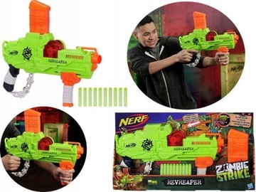 NERF ZOMBIE STRIKE REVREAPER 10 дротиков GUN