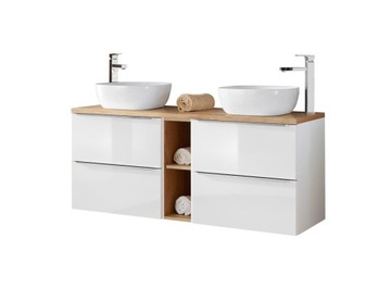 КОМПЛЕКТ МЕБЕЛИ ДЛЯ ВАННОЙ КОМНАТЫ CAPRI 140 СМ БЕЛЫЙ