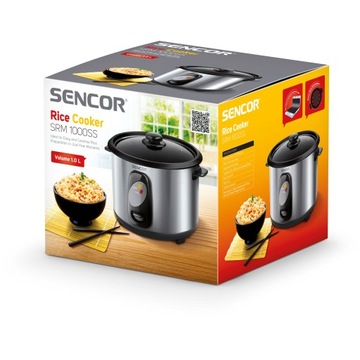 Кастрюля для риса Sencor SRM 1000SS INOX, большая, 1 литр