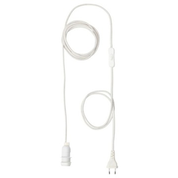 IKEA STRALA oprawa lampy wiszącej kabel 4m biały
