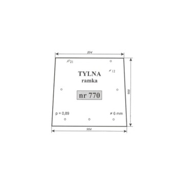 szyba tylna Massey Ferguson 3055, 3060, 3065, 3070, 3075, 3080, 3085, 3090