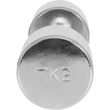 Гантели 2 х 7 кг, хромированная сталь.