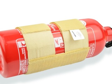 БЕЖЕВЫЙ ДЕРЖАТЕЛЬ ДЛЯ ОГНЕТУШИТЕЛЯ НА БАГАЖНИК С ЛИПУЧКОЙ