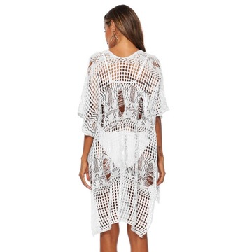 ПАРЕО ажурное пляжное платье ТУНИКА в стиле бохо ГЛАЗА