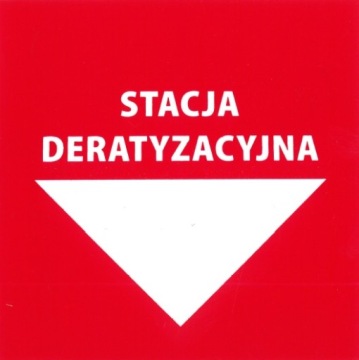 STACJA DERATYZACYJNA naklejka na ŚCIANĘ 1szt HACCP