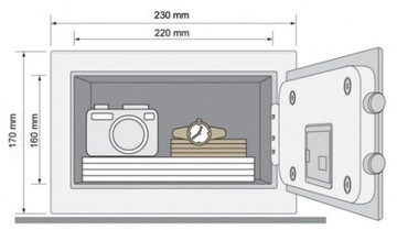 Маленький домашний сейф Различные цвета YSV/170 ASSA ABLOY