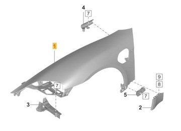 BLATNÍK PŘEDNÍ PRAVÝ PORSCHE TAYCAN OE