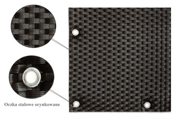 OSŁONA MATA BALKONOWA TECHNORATTAN OCZKOWANA 0,9x3 + OPASKI ZACISKOWE