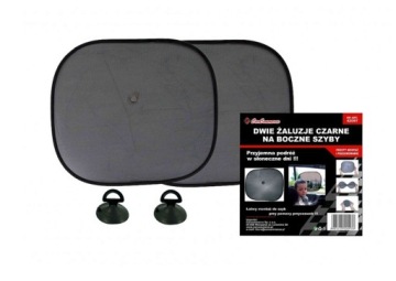 OSŁONKI PRZECIWSŁONECZNE ZASŁONKI CZARNE 44x36CM