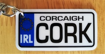 CORK TABLICA REJESTRACYJNA brelok 6x3cm IRLANDIA