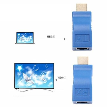 Удлинитель HDMI 30 м через разъем RJ45 Cat 5e/6
