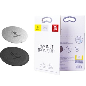 BASEUS - Blaszki na telefon Smartfon - do uchwytu magnetycznego 2szt MAGNES