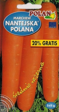 Marchew NANTEJSKA POLANA 5g+1g GRATIS nasiona