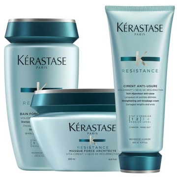 KERASTASE ARCHITECTE CEMENT KĄPIEL ODŻYWKA MASKA