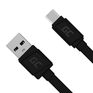 Плоский короткий кабель для быстрой зарядки GC USB-A — USB-C типа C, 25 см