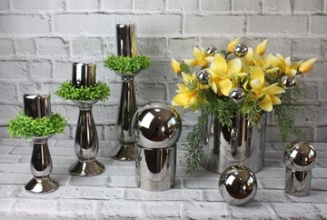 Золотая ваза с золотой керамической крышкой H18