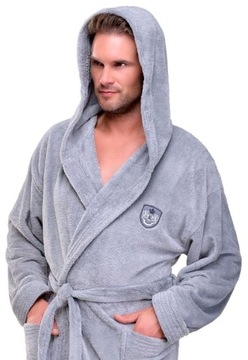 Спортивный уникальный мужской халат с капюшоном M