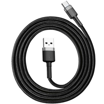 КАБЕЛЬ BASEUS USB / USB-C ДЛЯ БЫСТРОЙ ЗАРЯДКИ, 3 А, КАБЕЛЬ С ПРОЧНОЙ ОПЛЕТКОЙ, 1 М