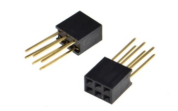 Złącze żeńskie przedłużone goldpin 6 pin 2 x 3