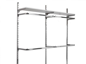 WIESZAK REGAŁ DO DOMU SKLEPU GARDEROBA CHROM a1