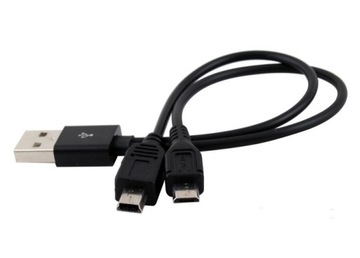Kabel Rozdzielacz Adapter USB - Micro USB Mini USB