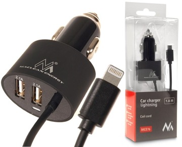 MACLEAN ŁADOWARKA SAMOCHODOWA KABEL do IPHONE