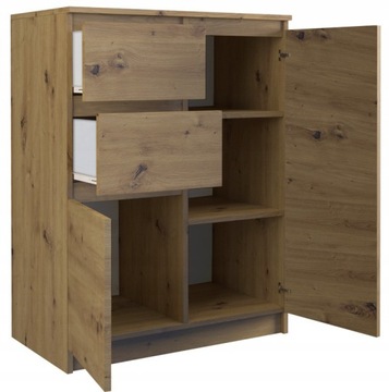 КОМОД 97СМ С ЯЩИКАМИ ДВЕРЦЫ 2D2S ДУБ АРТИЗАН