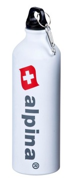 ALPINA Butelka aluminiowa z karabińczykiem 750 ml biała