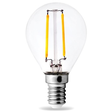 Żarówka Led filament kulka 230V E14 B45 2W = 25W