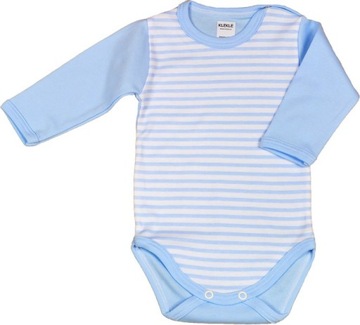 Body długi rękaw 100% Bawełna PASKI NIEBIESKIE r 98 KLEKLE